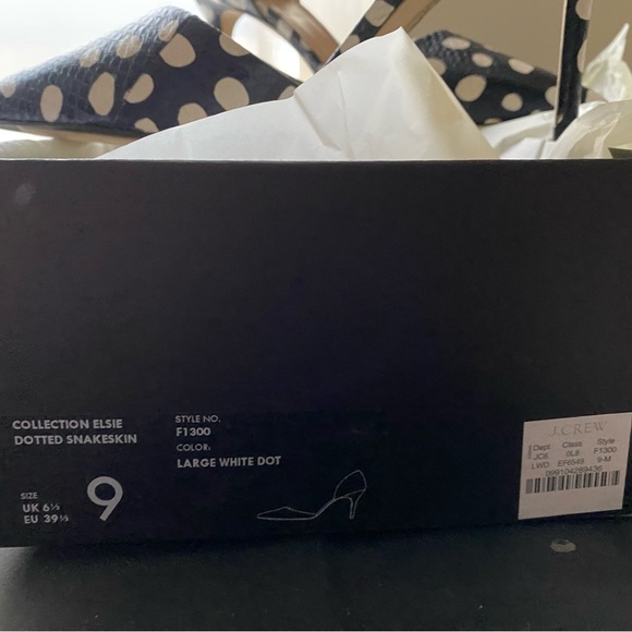 J.Crew Collection Elsie Dotted Snakeskin Pumps size 9 - Picture 4 of 6